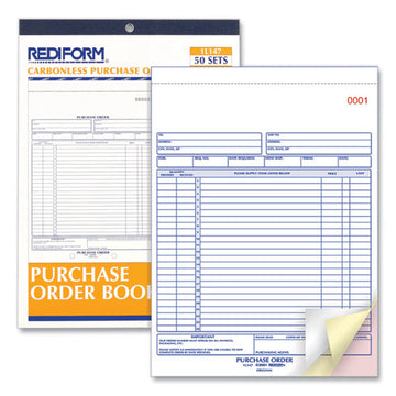 Rediform® Purchase Order Book, Three-part Carbonless, 8.5 X 11, 1-page, 50 Forms freeshipping - TVN Wholesale